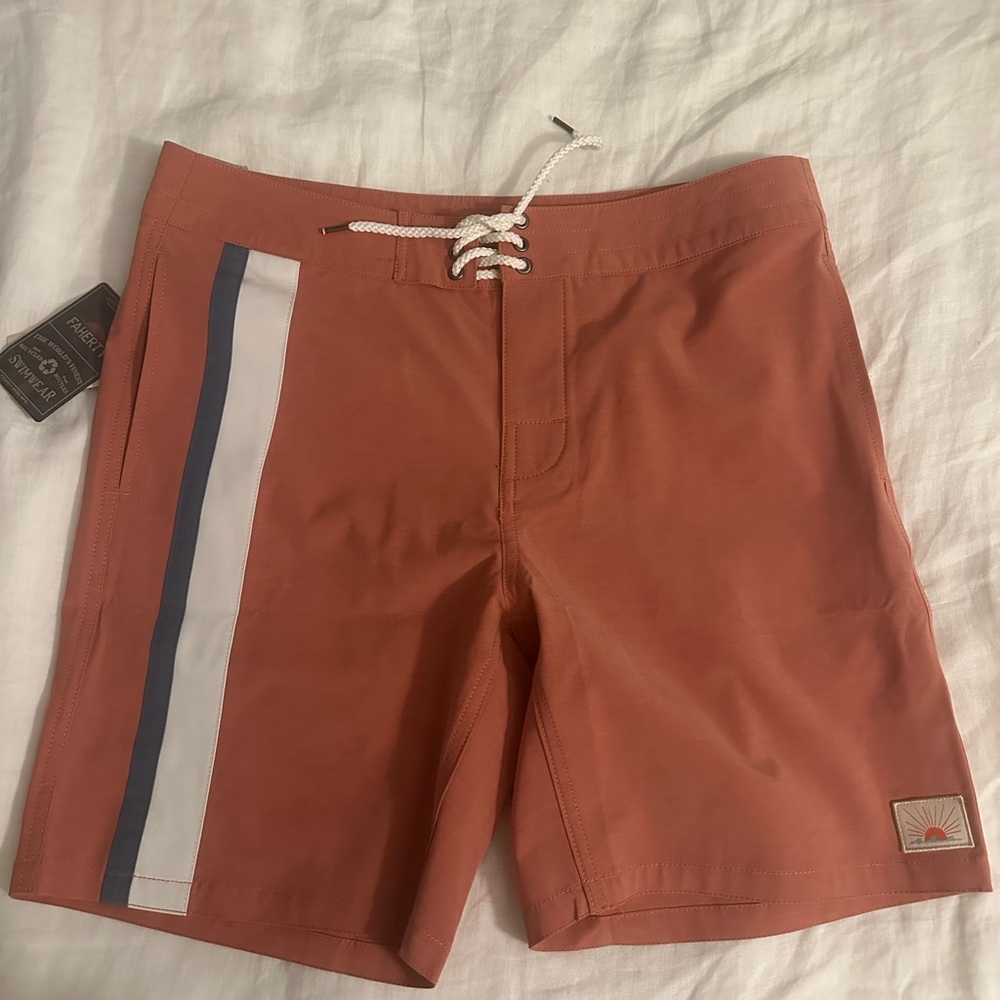 Fahety Men’s Toro Stripe Board Shorts - size, 33 NWT